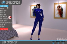 Sirius Design Latex Cat Suit -BLUE Boxed