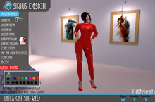 Sirius Design Latex Cat Suit-RED- Boxed