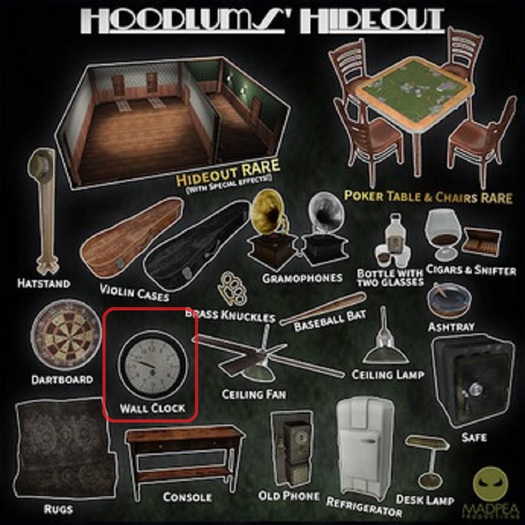 MadPea Hoodlums' Hideout  - Wall Clock