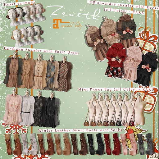 =Zenith=Heart earmuffs (Begie)