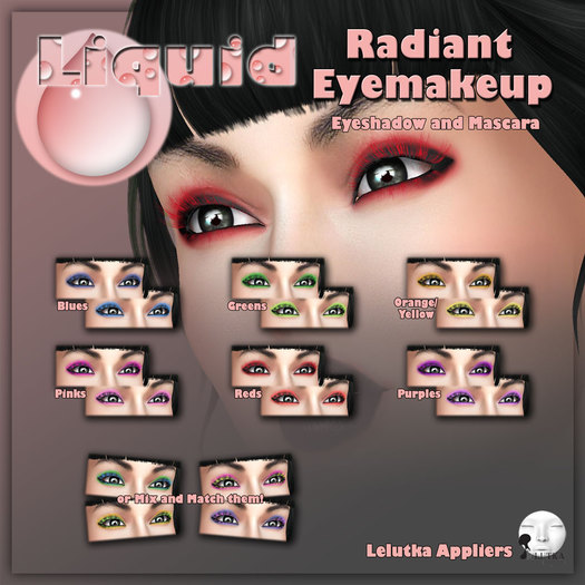 Liquid ~ Radiant Eyemakeup Lelutka ~ Fatpack 