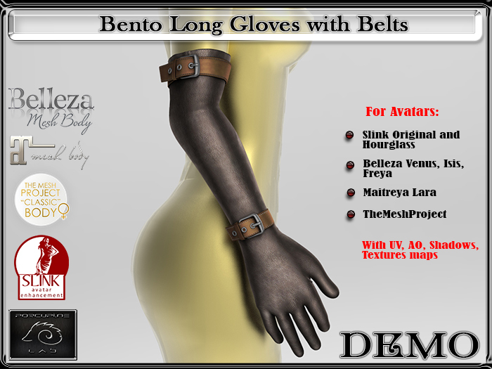 [PL] - DEMO -  Bento Long Gloves with Belts