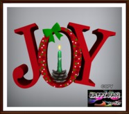 Christmas - JOY with Green Candle