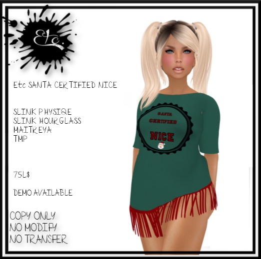 Etc. SANTA CERTIFIED NICE