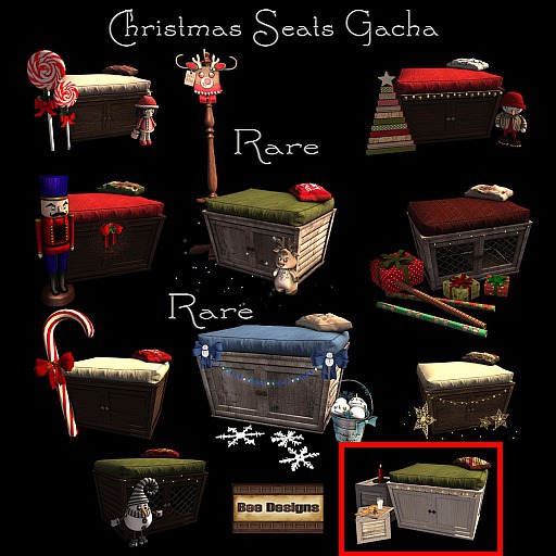 .Bee Designs:. Christmas  seat - Snowman & tree