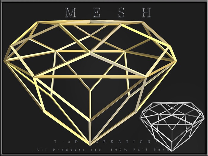 T-3D Creations [ Wire Gem 02 ] MESH - Full Perm