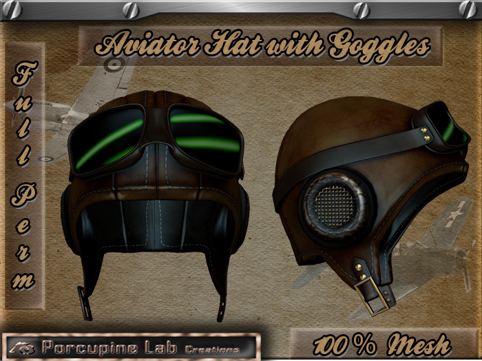 [PL] - FULL PERM - Aviator Hat with Goggles -