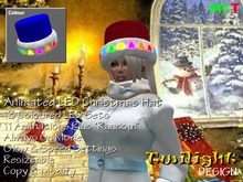 TDC003 Xmas Russian Fur Hat With LED Lights [Blue]