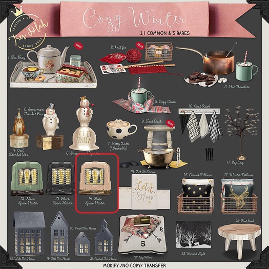 -tres blah- Cozy Winter - Space Heater (Rose)