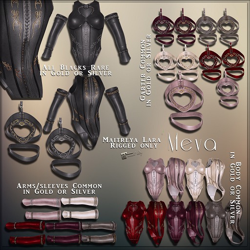 Meva Alanna Arms Red Gold Box