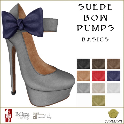 BM Suede Bow Pumps Basics