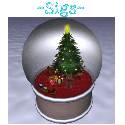 ~Sigs~ Christmas tree snowglobe (music)