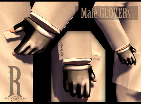 Second Life Marketplace - [R Arts] TMP Black Leather Gloves