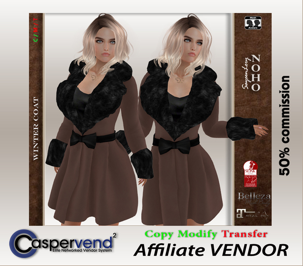 Affiliate Vendor [NOHO] - Winter Coat #1 brown
