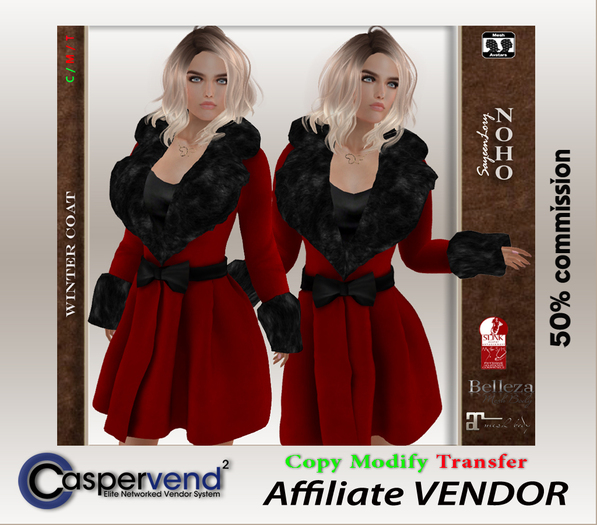Affiliate Vendor [NOHO] - Winter Coat #1 red