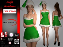 Brunsen! Lya Christmas Outfit Xmas Hat Green
