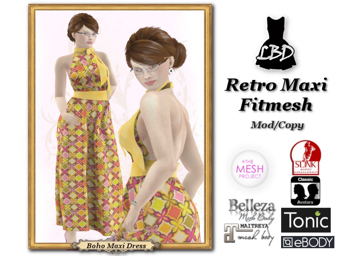 *LBD* Retro Maxi Dress