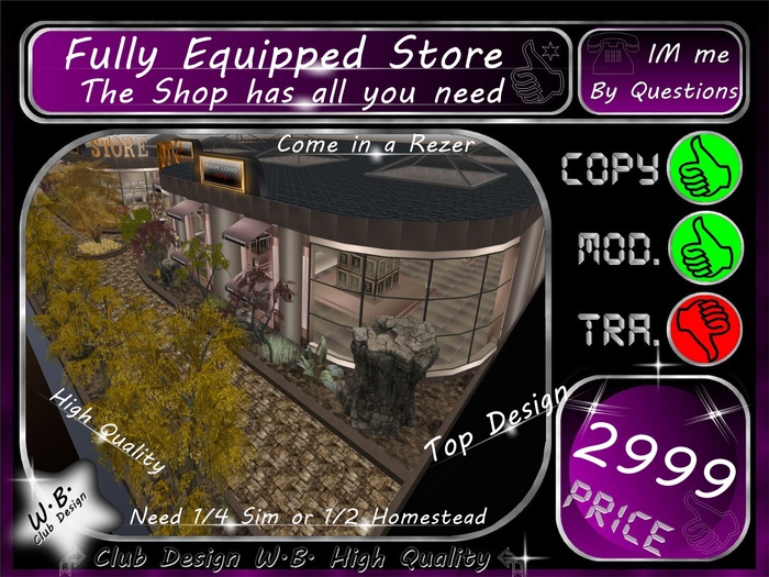 Top * NEW * Fully Equipped In_world Store *