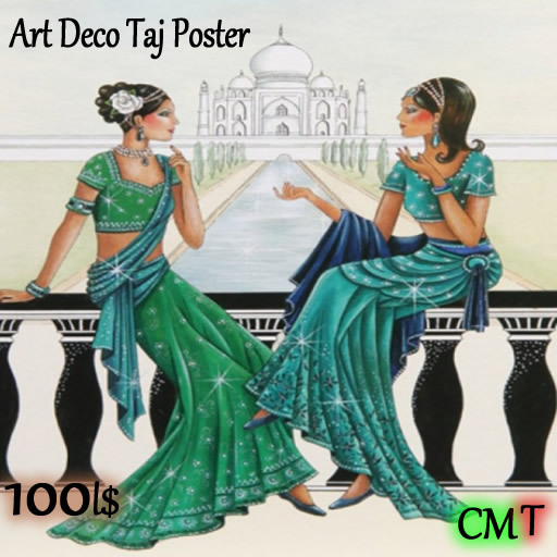 Art Deco Taj Poster