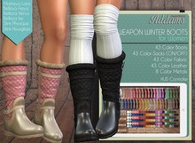 Addams "Weapon" Winter Boots Mesh for Maitreya, Slink, Belleza #FATPACK