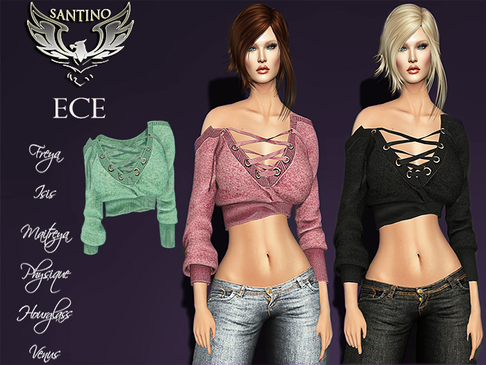 Santino Design-Lace Pullover-Green