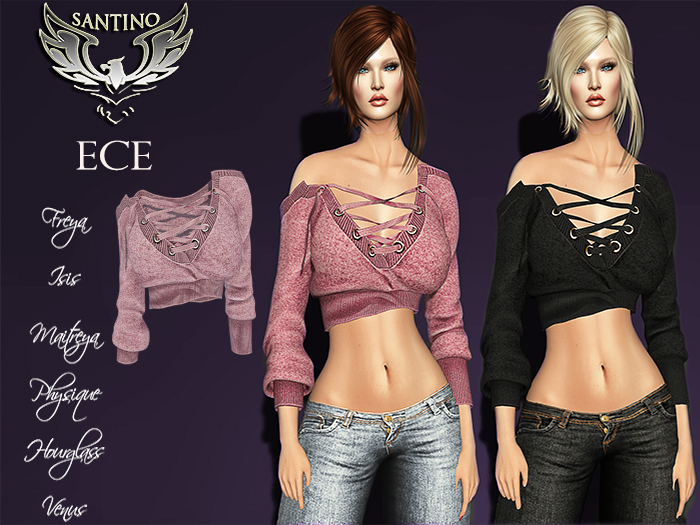 Santino Design-Lace Pullover-Pink