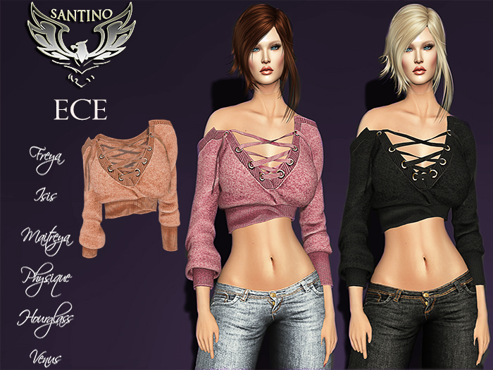 Santino Design-Lace Pullover-Orange