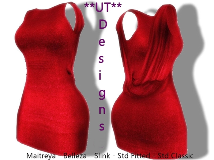 0004752 Mini Dress Open Back - Red