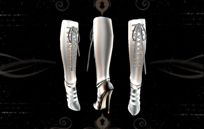 White Laced Boots *tintable