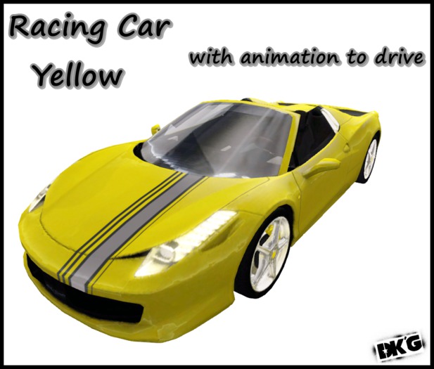 DK'G Racing Car Yellow