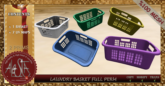 ALESTA << Mesh Laundry Basket Full Perm
