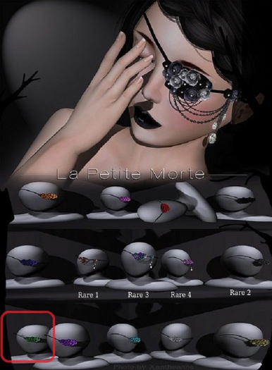 .la petite morte. eye patch-green roses 2