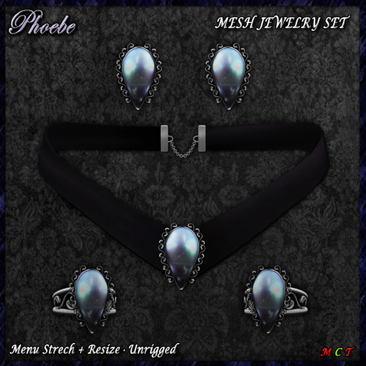 *P* Iadara MESH Silver Jewelry Set ~Blue Pearl~