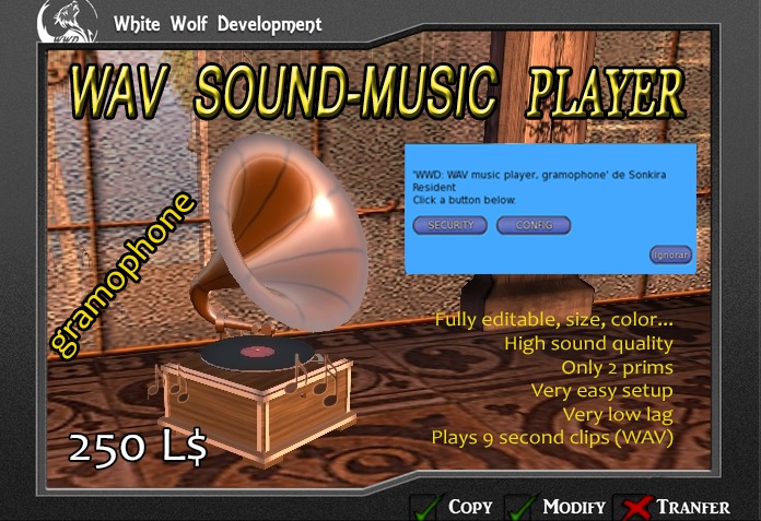 WWD: WAV music player, gramophone