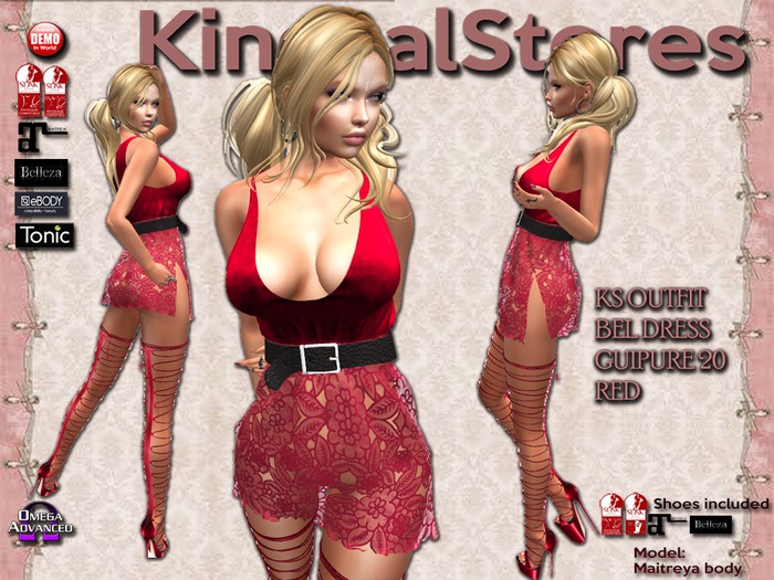 150 KS BEL DRESS GUIPURE 20 RED