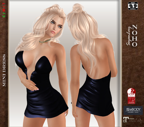 NOHO Mini Dress #1 - (fitmesh box) navy