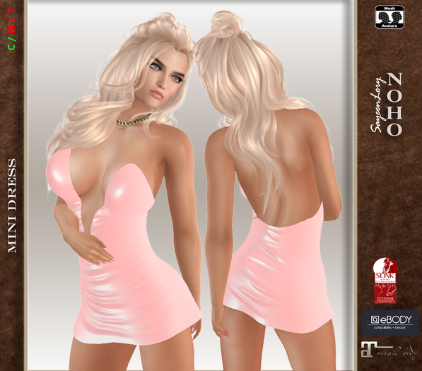 NOHO Mini Dress #1 - (fitmesh box) pink