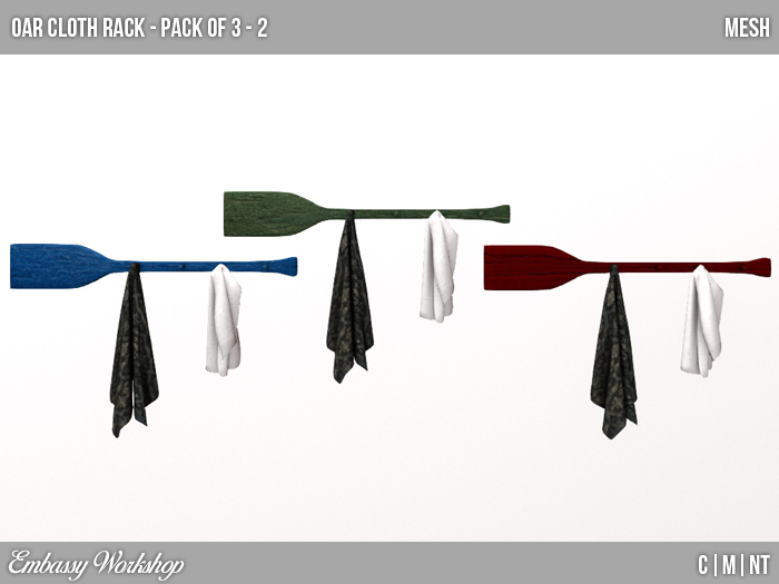 EW - Oar Cloth Rack - Pack of 3 - 2