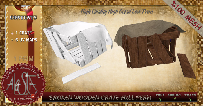 ALESTA << Mesh Broken Wooden Crate Full Perm