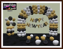 New Year - Happy New Year Arch Balloons Kit