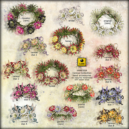 Second Life Marketplace *LODE* Head Accessory Vanessa [cereus duo 8]
