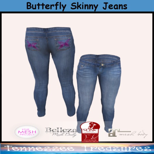 Butterfly Skinny Jeans