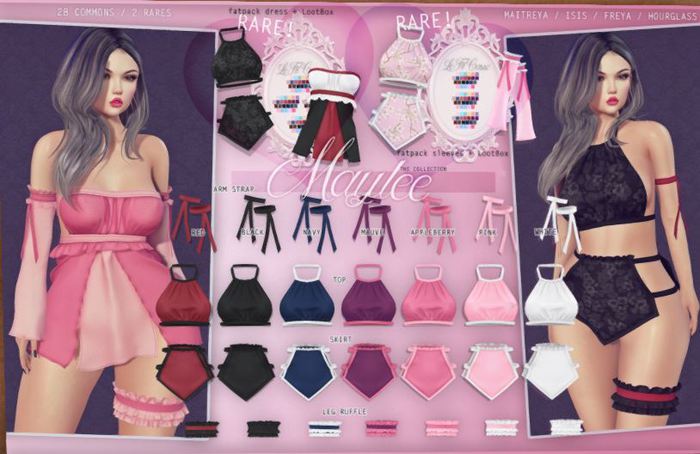 {le fil casse} Maylee Collection Leg Ruffle Maitreya Babydoll