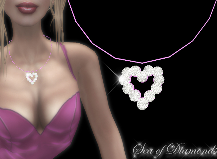 Necklace - Diamond Heart Necklace (box)