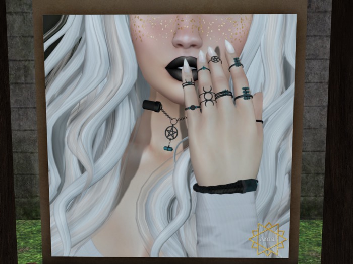 02 Ama. : Pentacle Collar : Red Rose