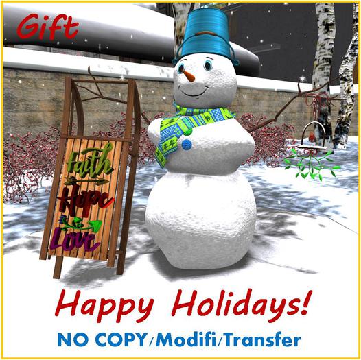 .:Rosie:. Snowman GIFT NO COPY/Modifi/Transfer