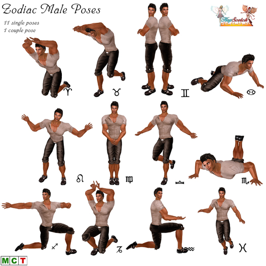 *~*HopScotch*~* Zodiac Male Poses