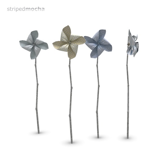 striped mocha - starched linen pinwheel
