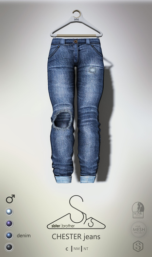 [sYs] CHESTER jeans M (fitted & body mesh) - denim