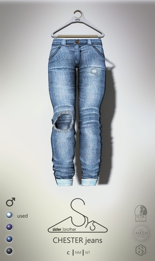 [sYs] CHESTER jeans M (fitted & body mesh) - used